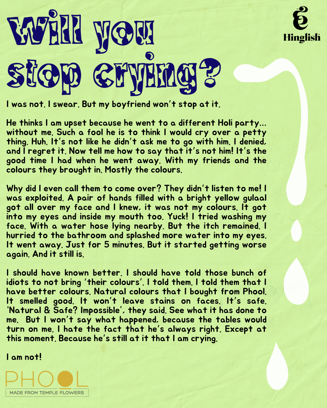 Phool - Will you stop crying?